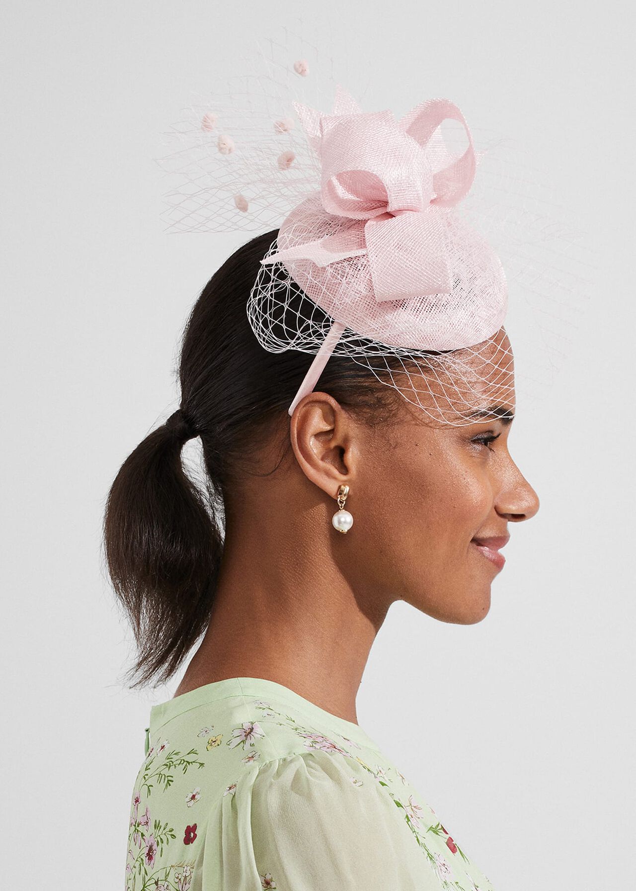 Ella Fascinator, Pale Pink, hi-res