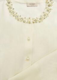 Oakley Beaded Cardigan, Ivory, hi-res