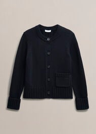 Coco Cotton Cardigan, Navy, hi-res