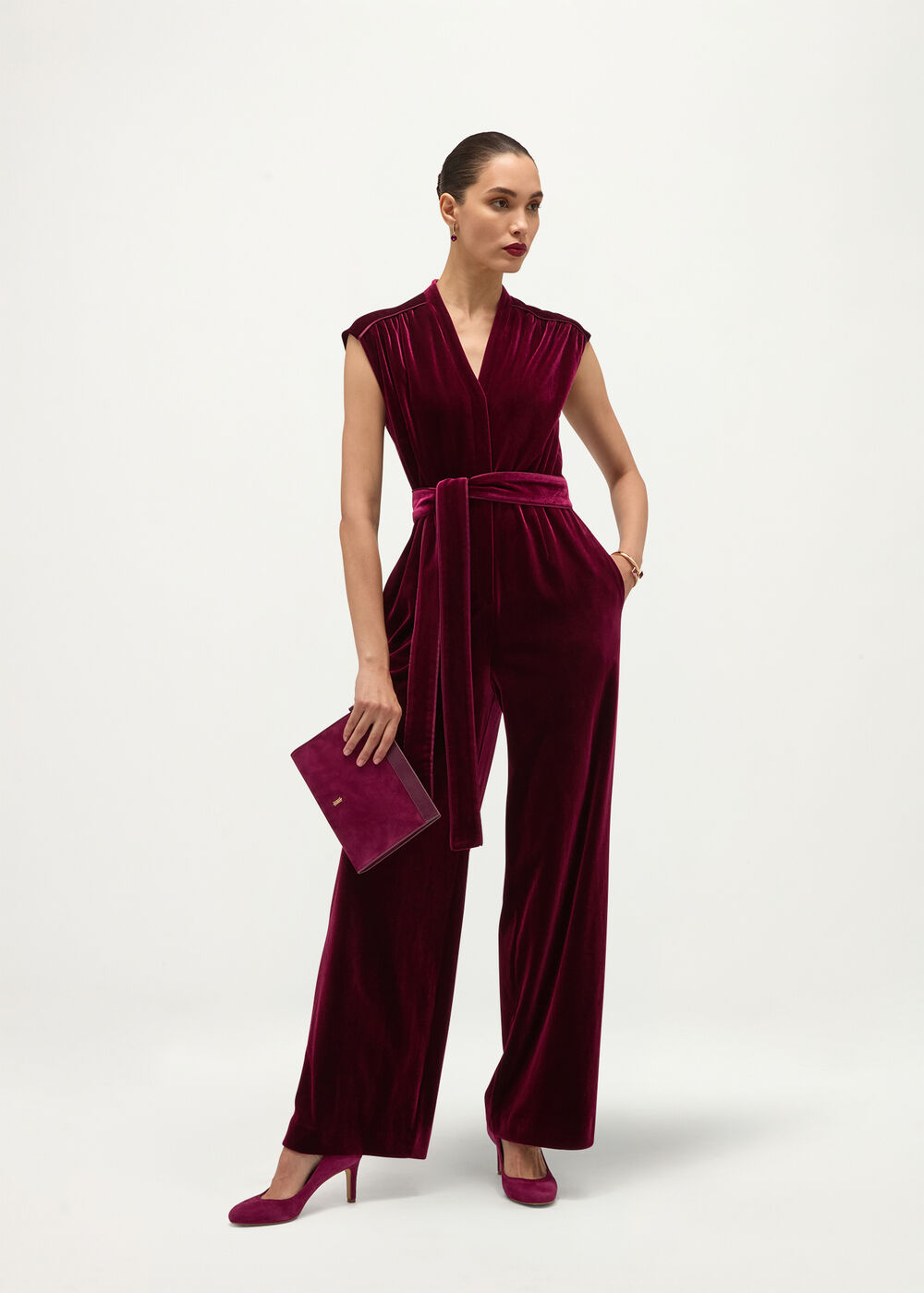 Olive Velvet Jumpsuit