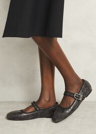 Clara Snake Mary Janes, Snake Print, hi-res