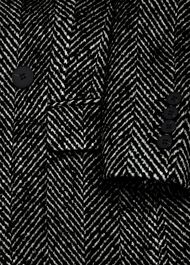Skye Coat With Wool, Black White, hi-res