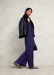 Orla Pleated Blouse, Rich Blue, hi-res