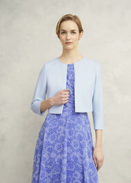 Elize Crepe Jacket, Pale Blue, hi-res