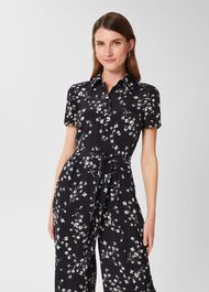 Olivia Jumpsuit, Navy Ecru, hi-res