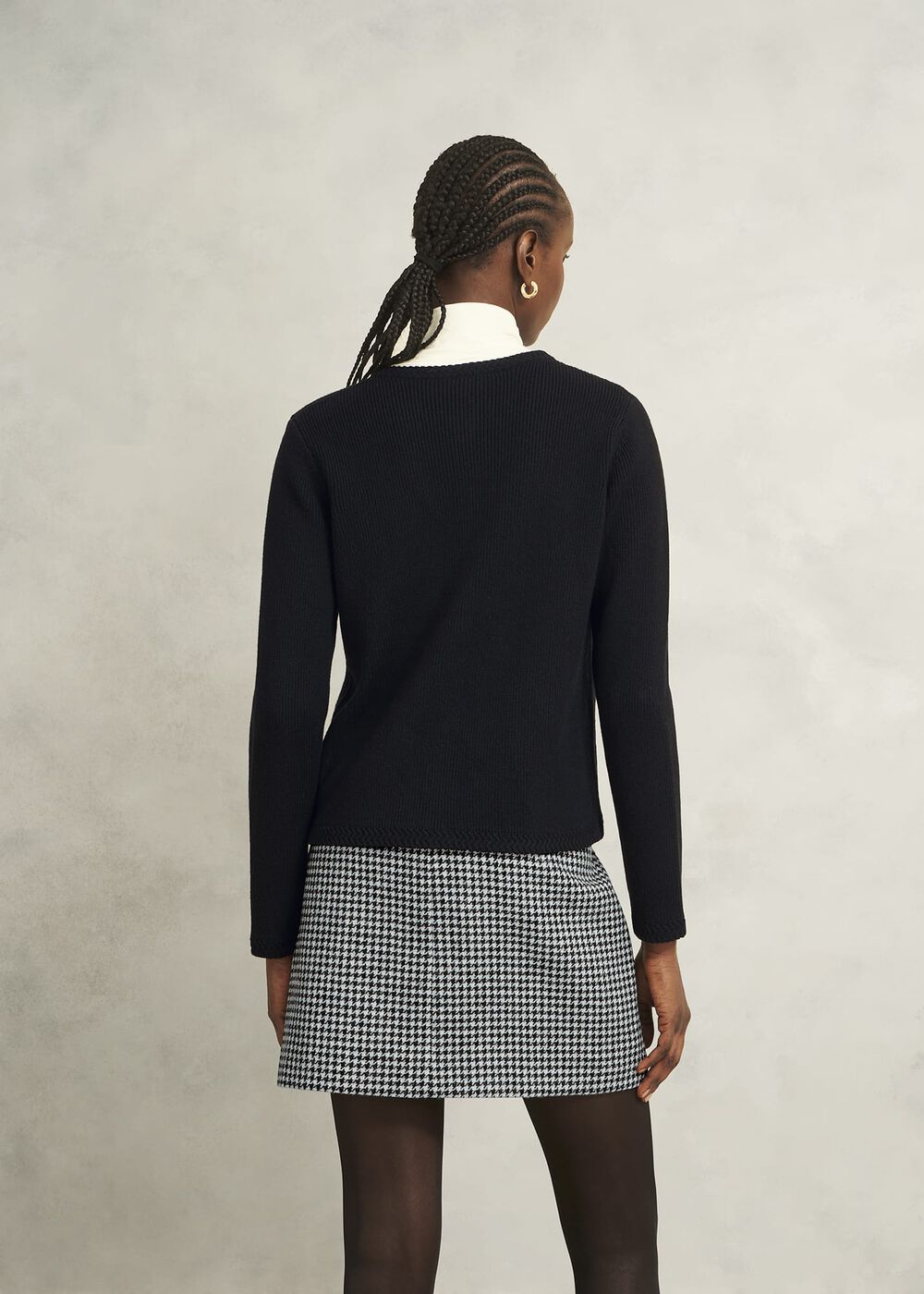 Simona Knitted Jacket, Black, hi-res