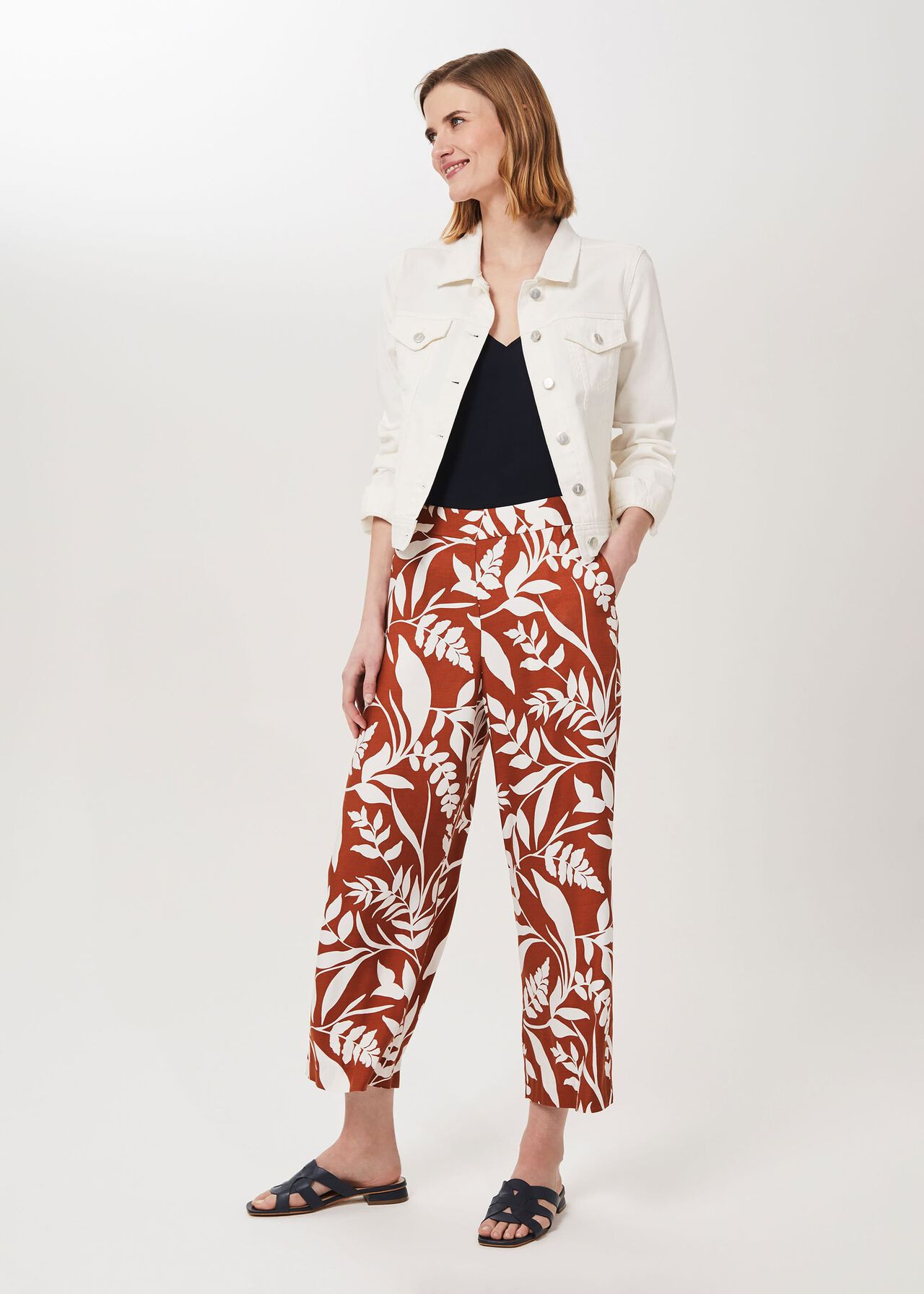 Lauren Printed Trousers, Brandysnap Ivry, hi-res