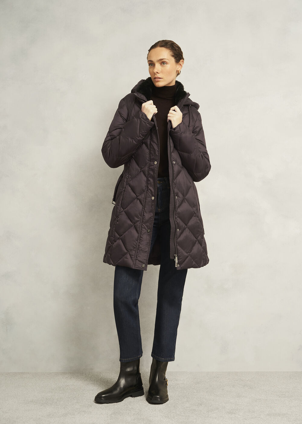 Petite Lumi Puffer, Deep Brown, hi-res