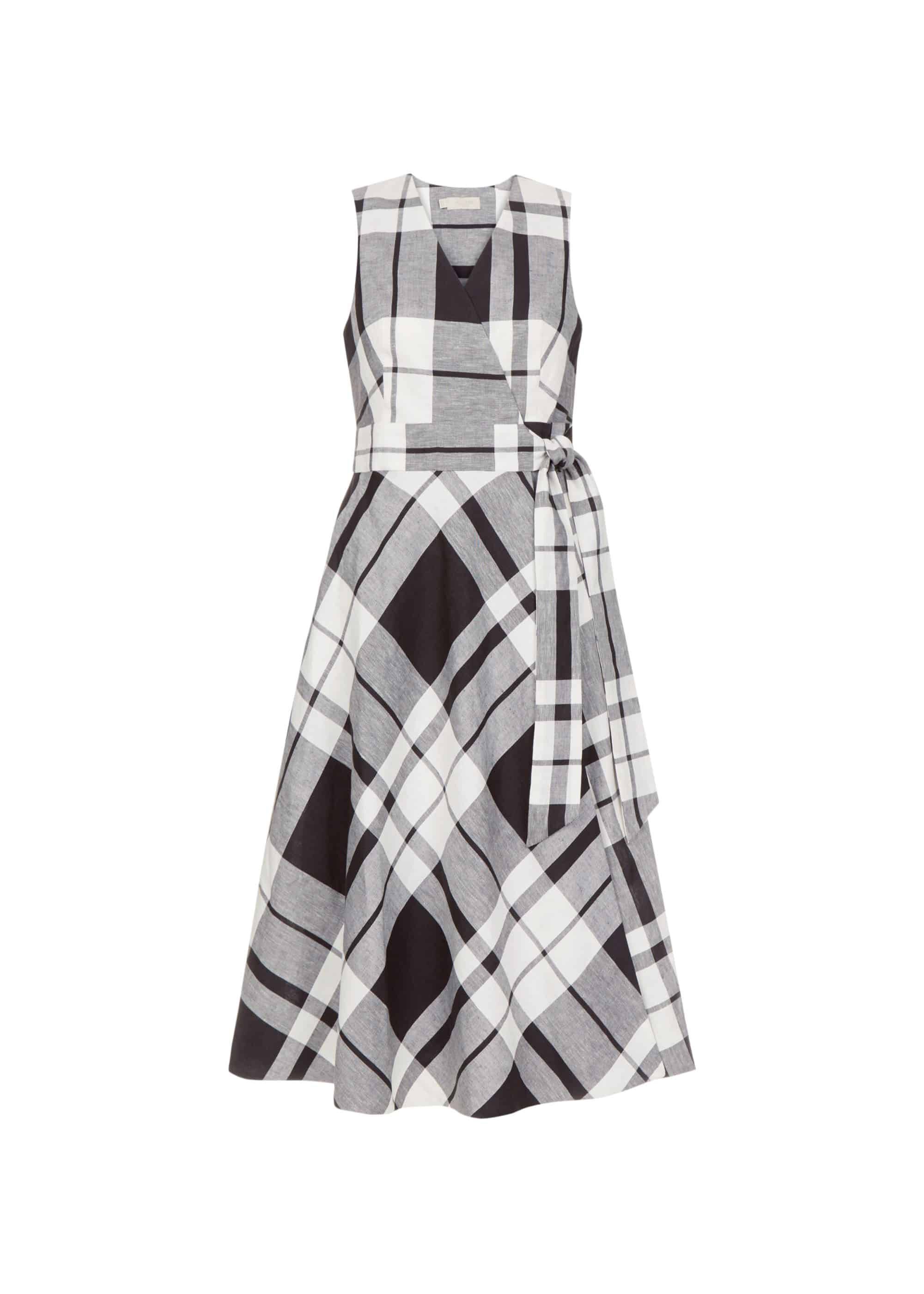 patterned chiffon dress