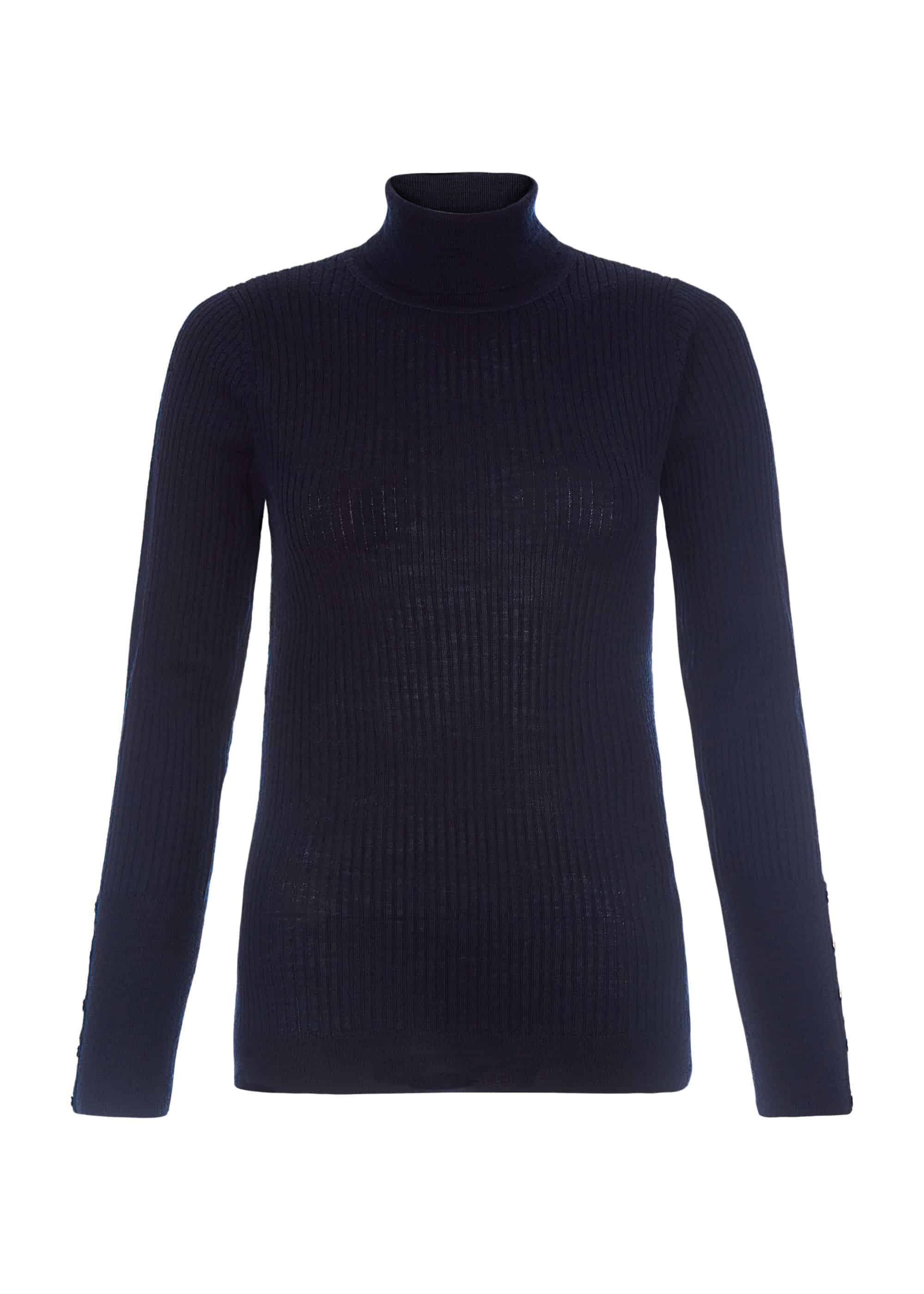 Hobbs Lara Merino Wool Rib Roll Neck 