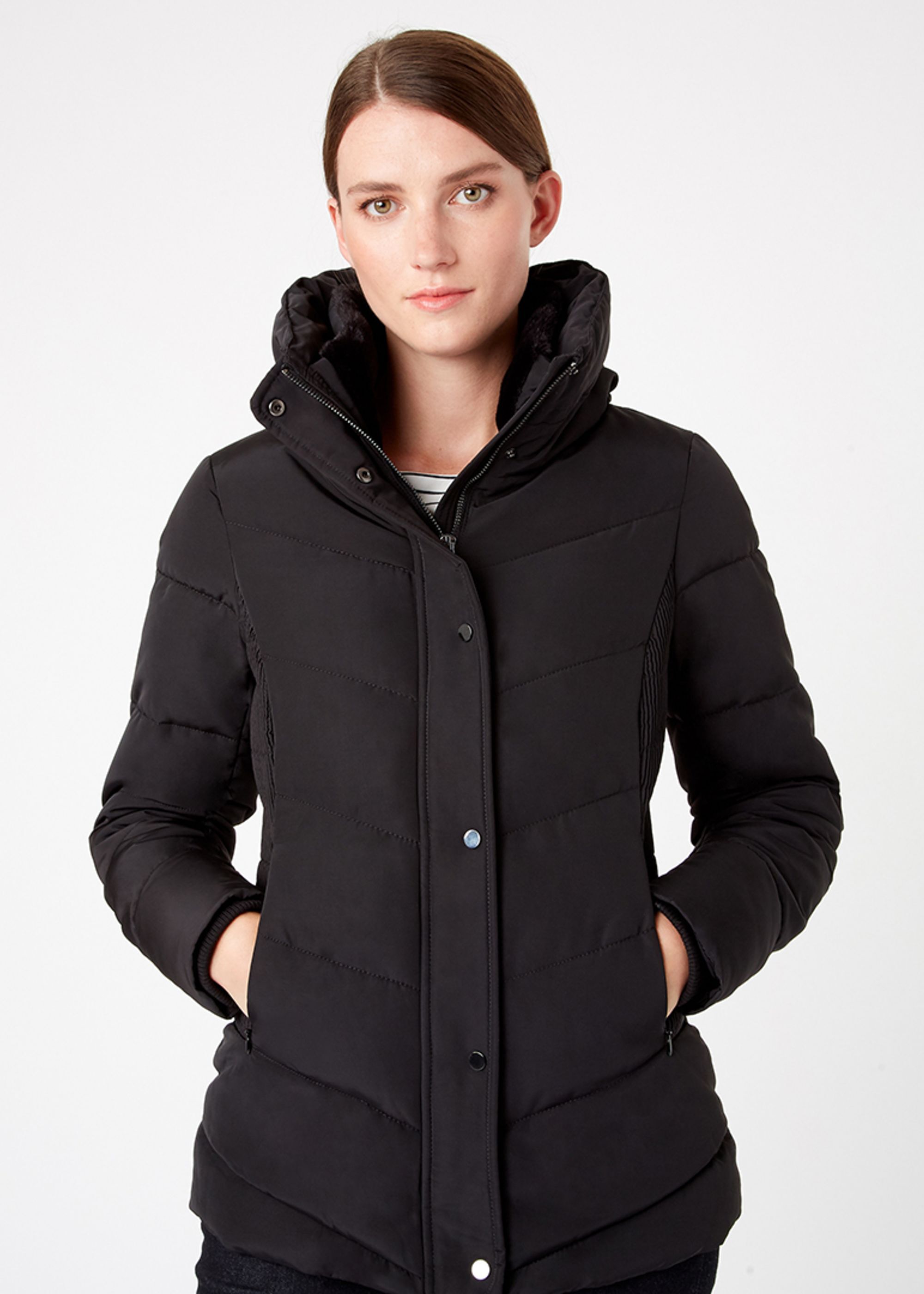 Hobbs leonie puffer coat dark beetroot clearance