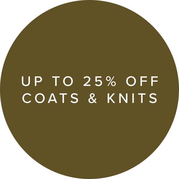 Up To 25% Off Coats & Knits