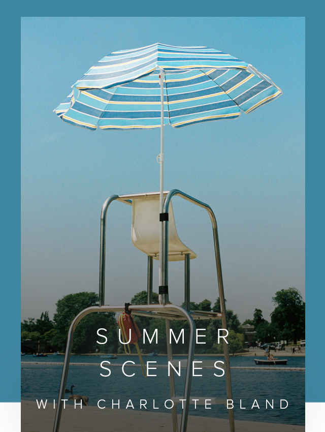 Photograph of a lifeguard stand at the Serpentine lido, captured by photographer Charlotte Bland.