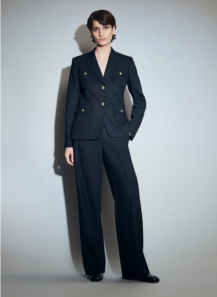 Model photographed in a co-ord suit.
