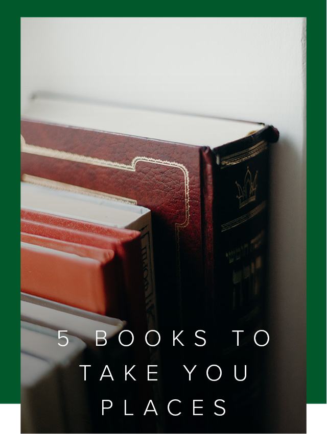 Close up photo of a shelf of books.