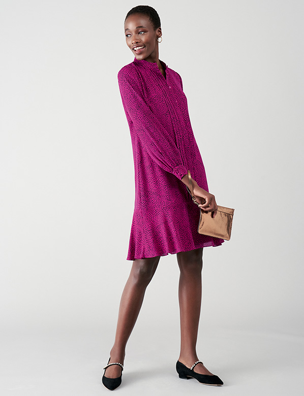 Bright Pink Shirt Dress