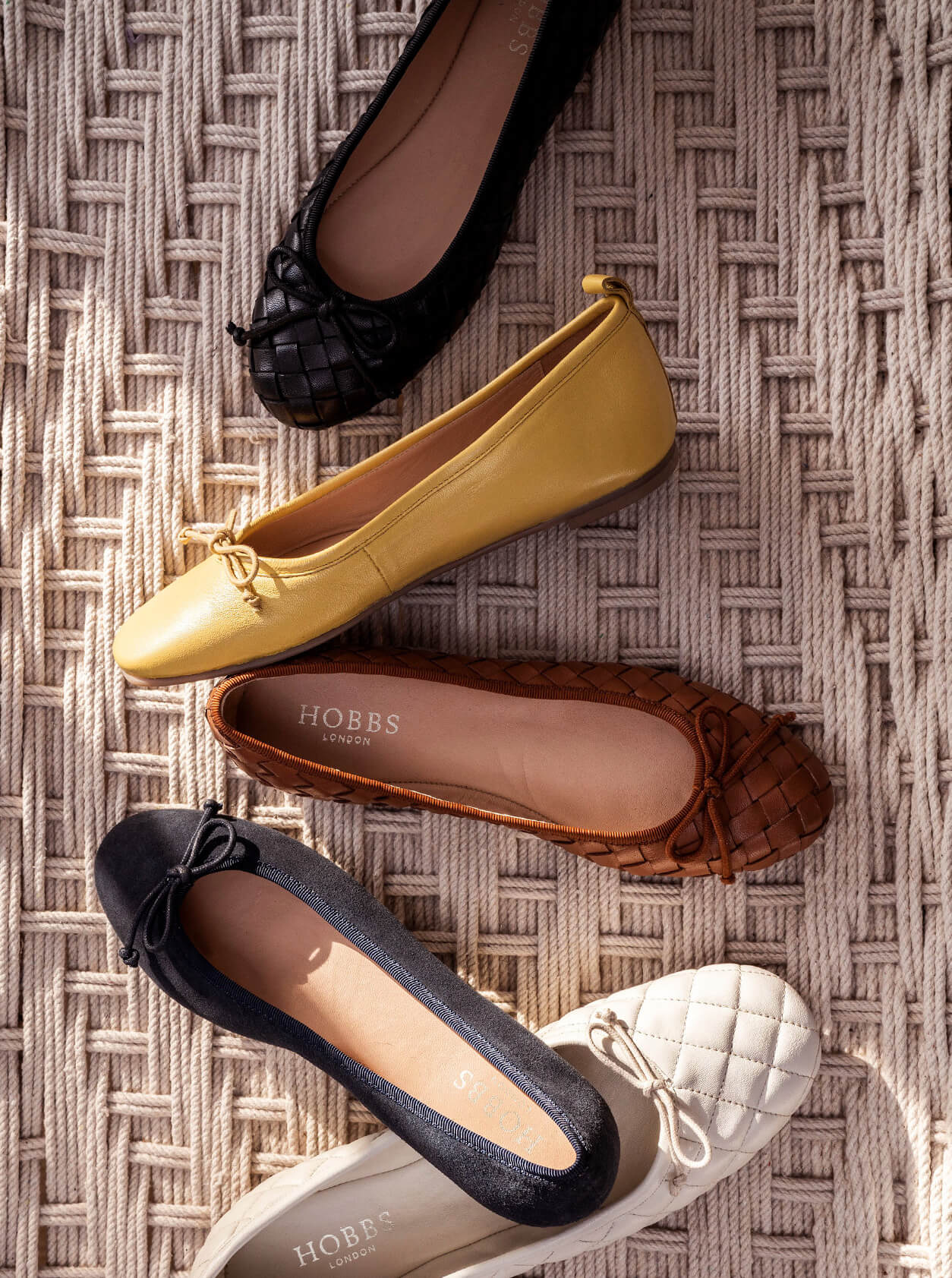 Hobbs selection of ballerina flat shoes for women.