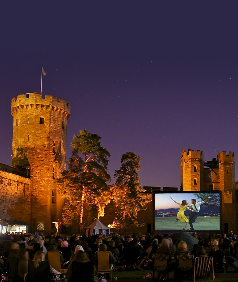 Watch oscar-winning film at a retro drive through set in the grounds of a castle