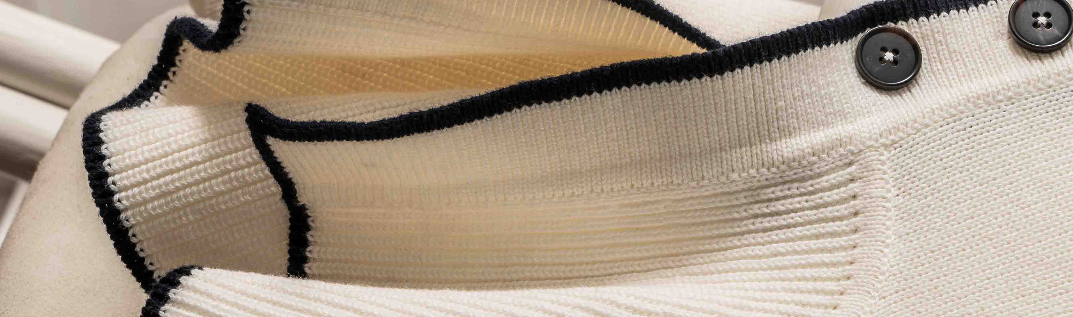 Detail of a striped cotton shirt.