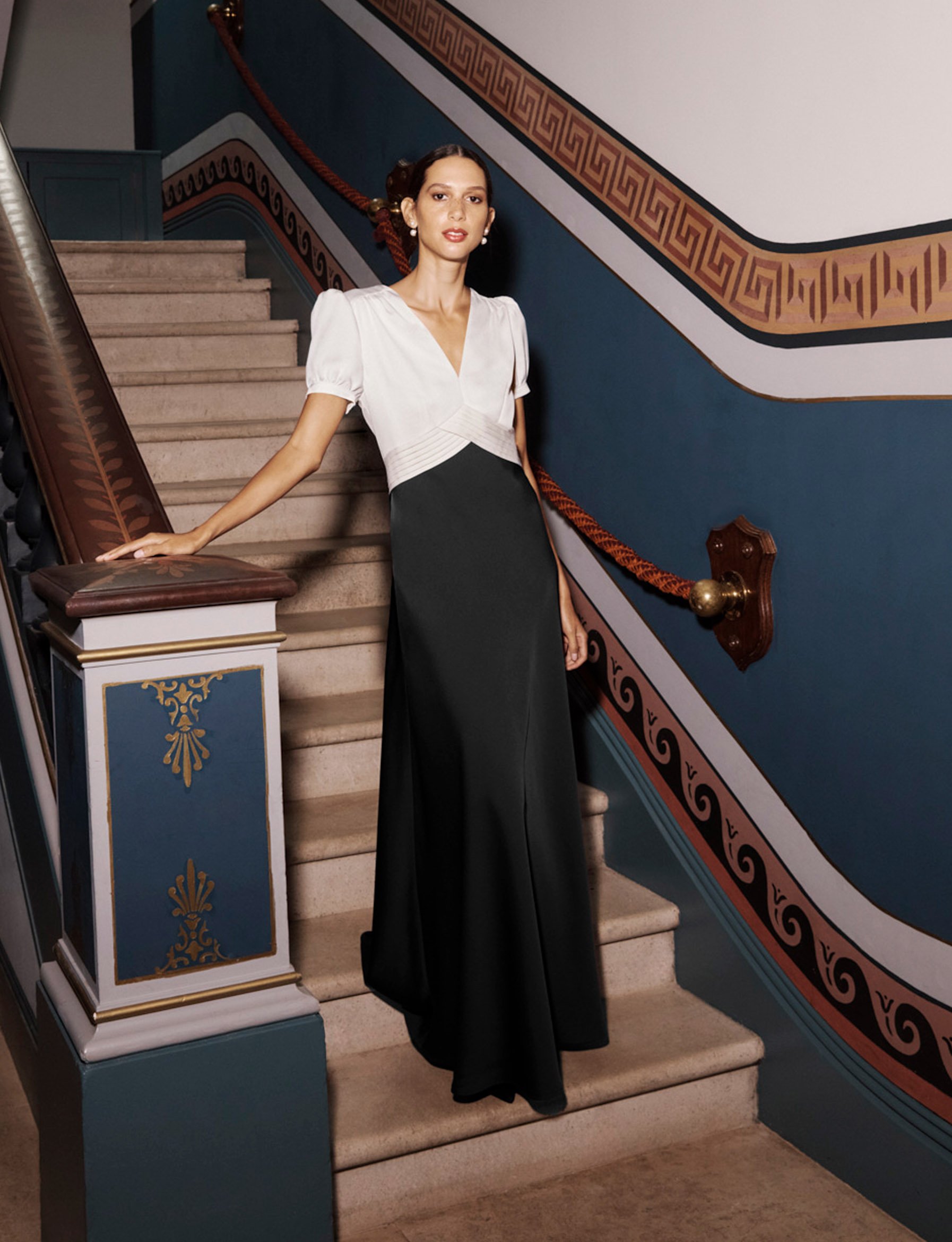 HOBBS MODEL WEARING OCCASION DRESS