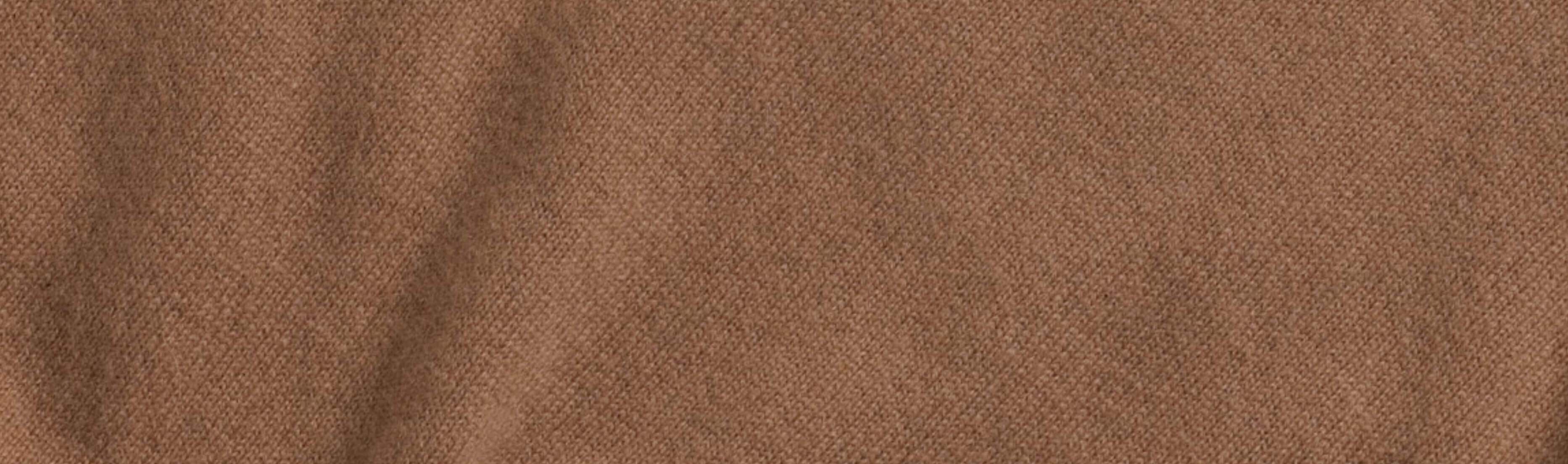 Close-up of a camel cashmere jumper.