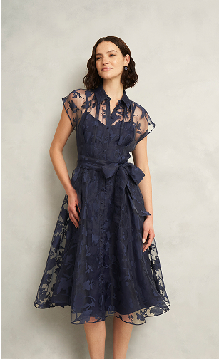 A collection of short and long Hobbs dresses.