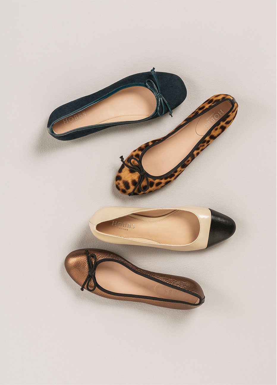 Selection of new autumn winter Hobbs premium leather ballet flats