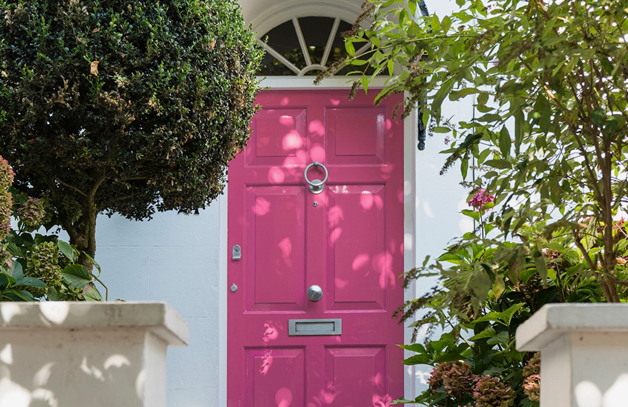 A bright pink front door in Hampstead, London for Hobbs At Home - Part 5