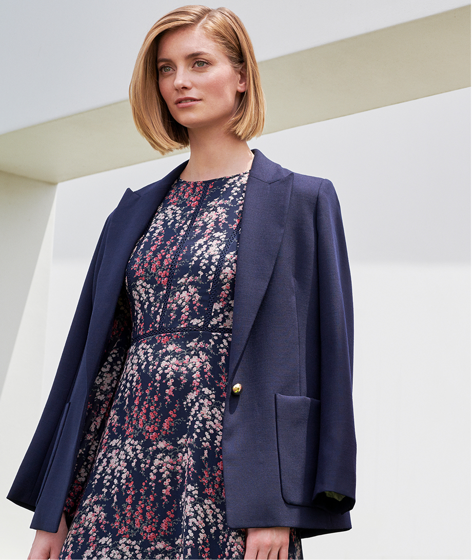 navy occasion coat