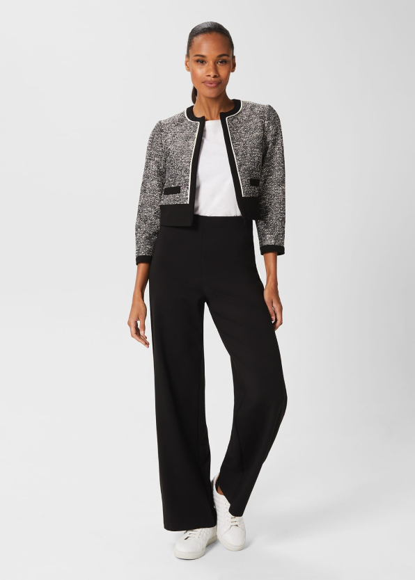 Gallery of three models wearing Hobbs fine knitted jumpers.