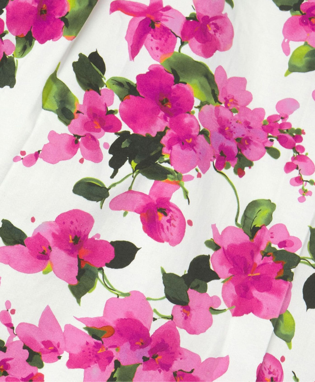 Close-up of pink paper bougainvillea flowers, handmade by Emmeli Kimhi.