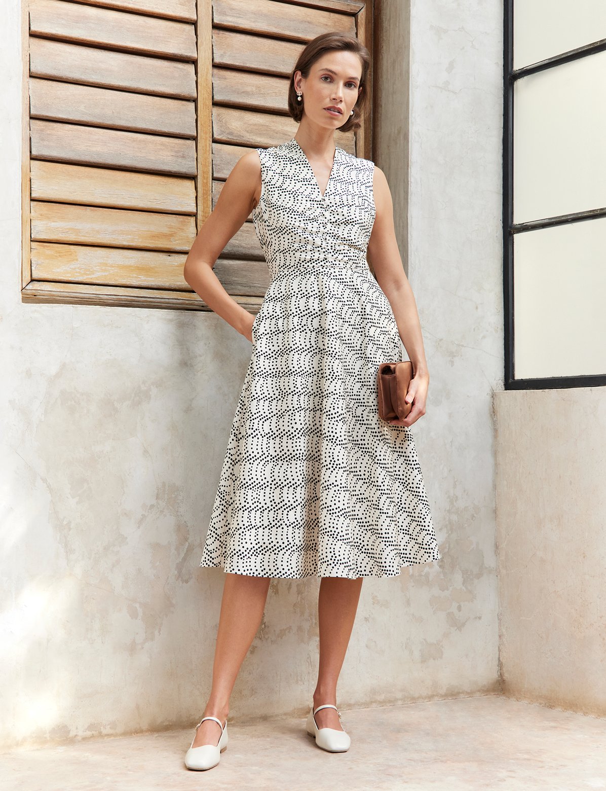 HOBBS WEARING OCCASION DRESS