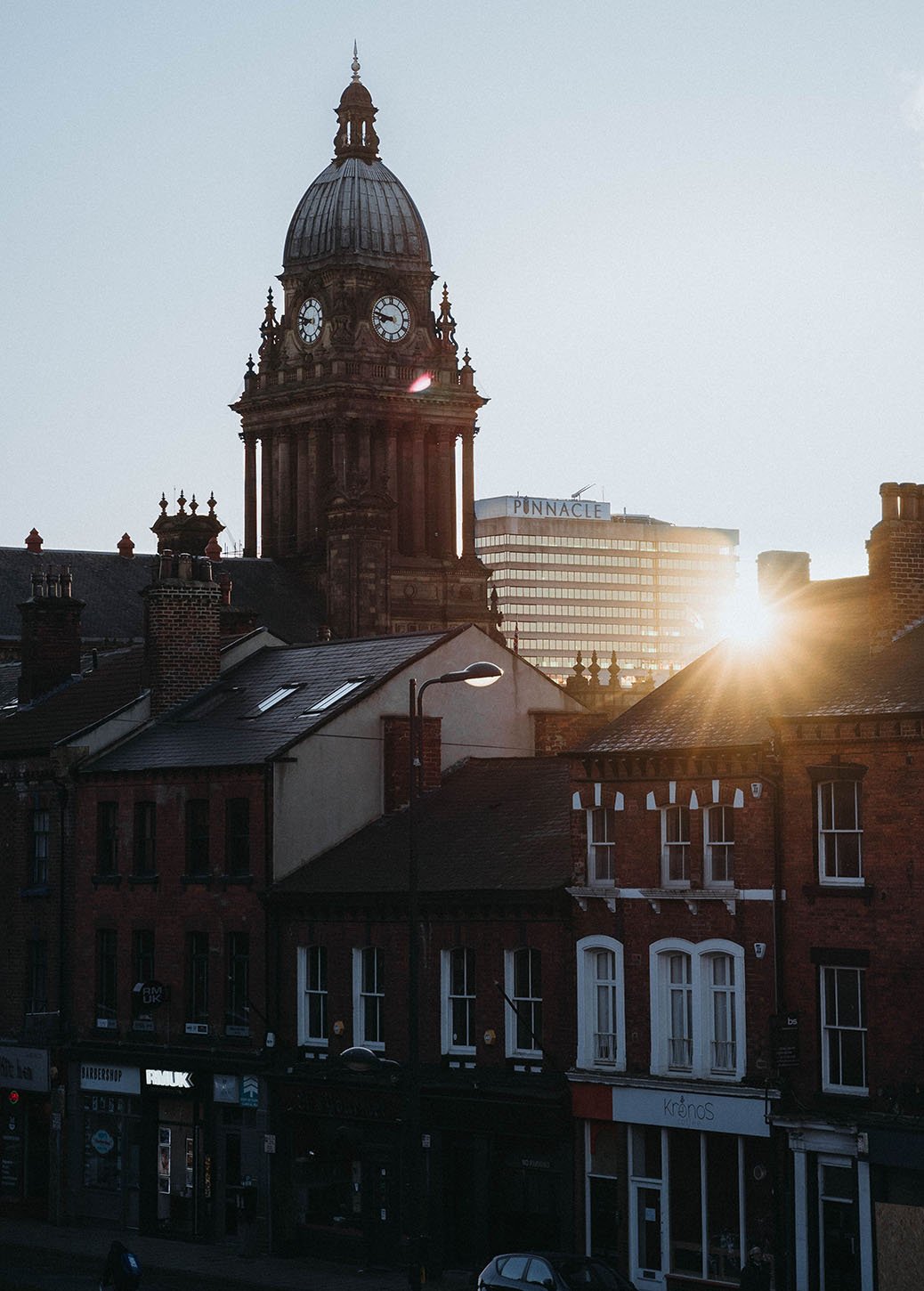 City Skyline With Sunshine.