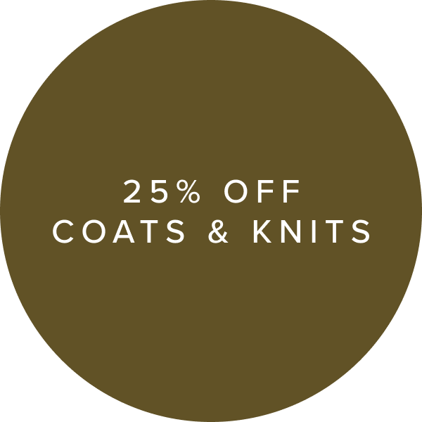 25% Off Coats & Knits