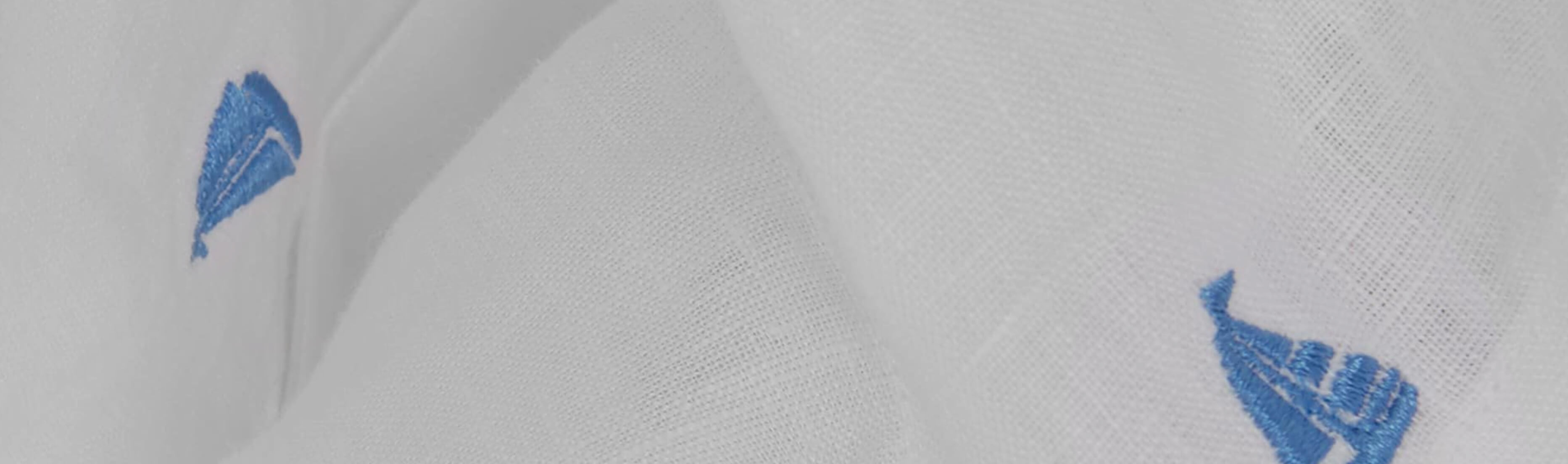 Detail of a printed linen dress.
