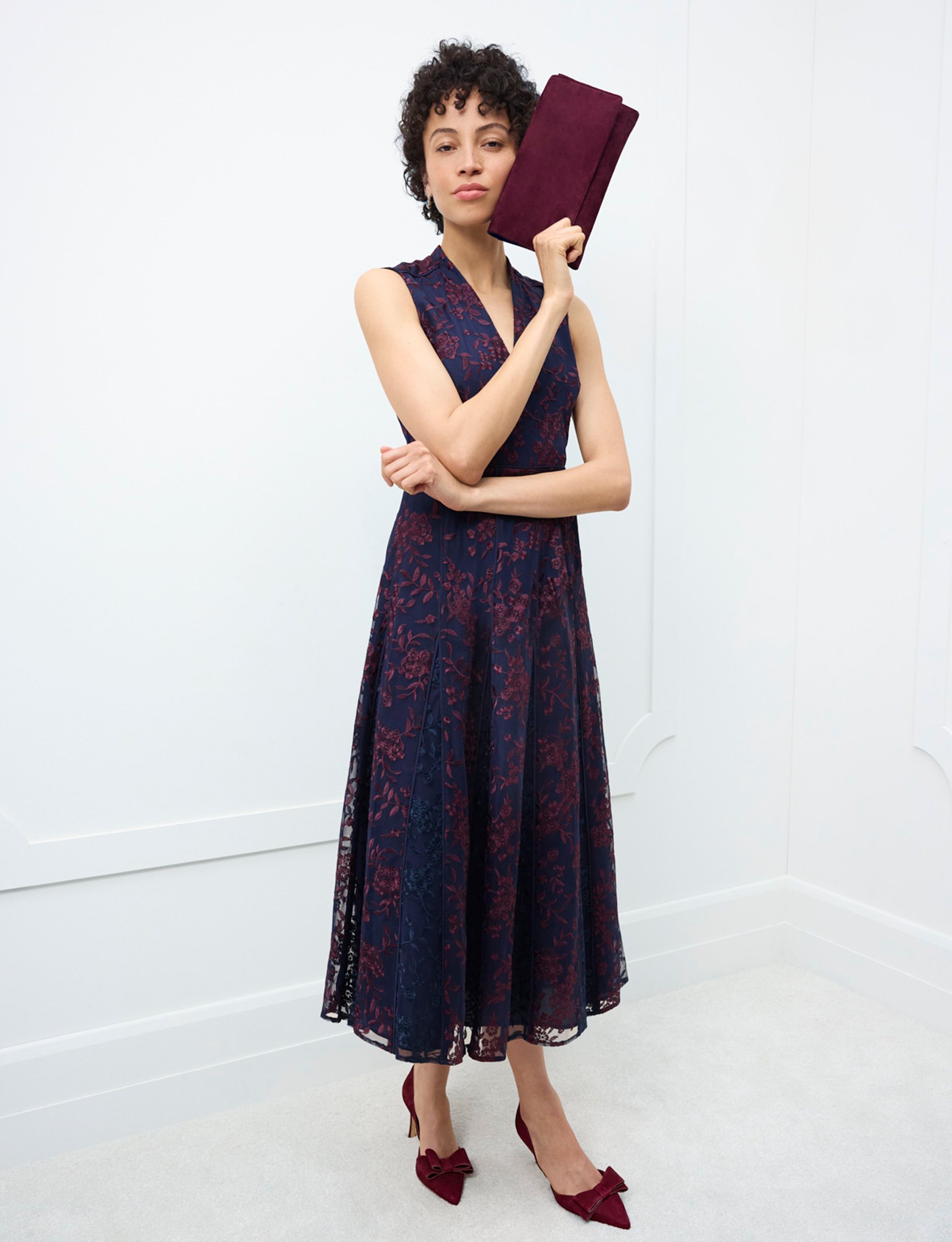 HOBBS WEARING OCCASION DRESS