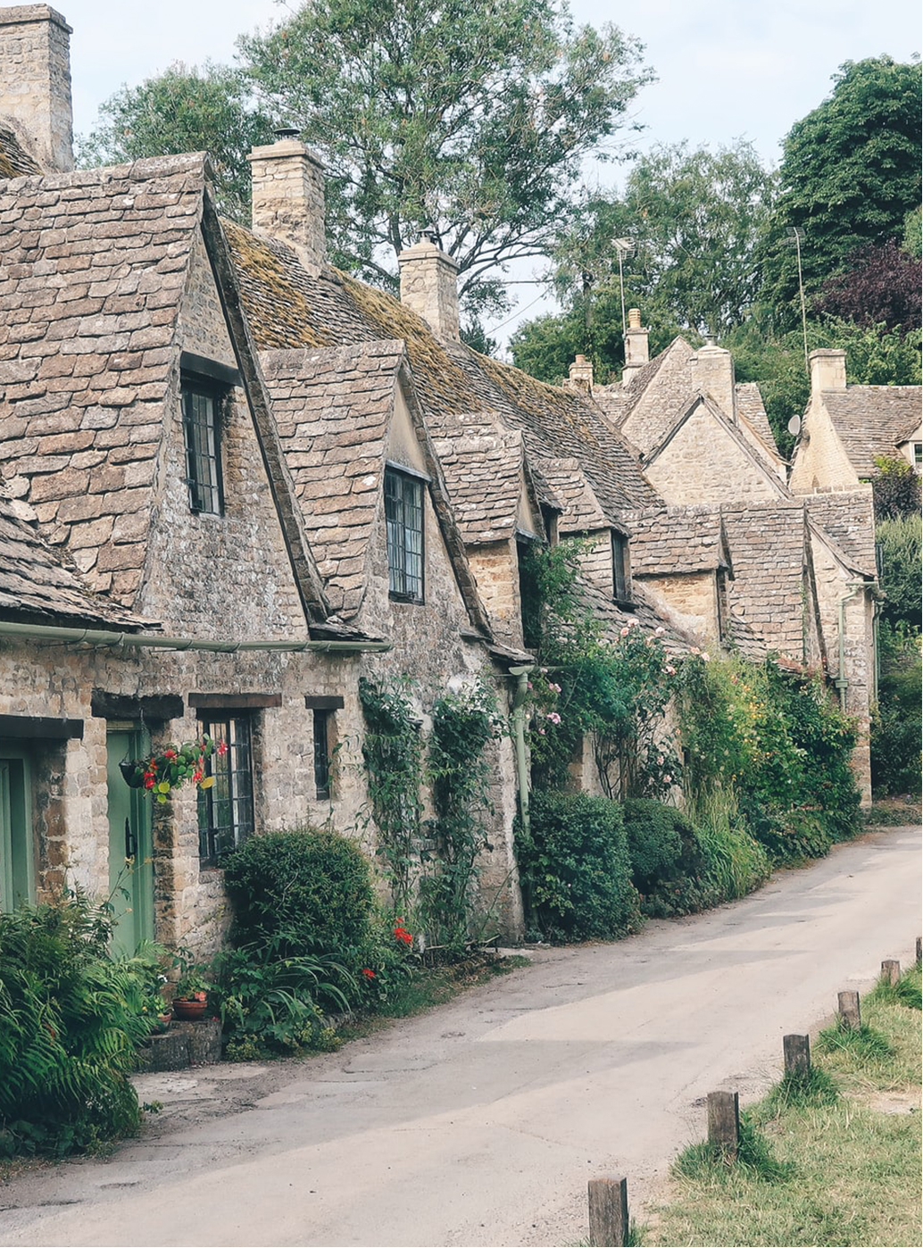 The quaint cottages of a cotswold village