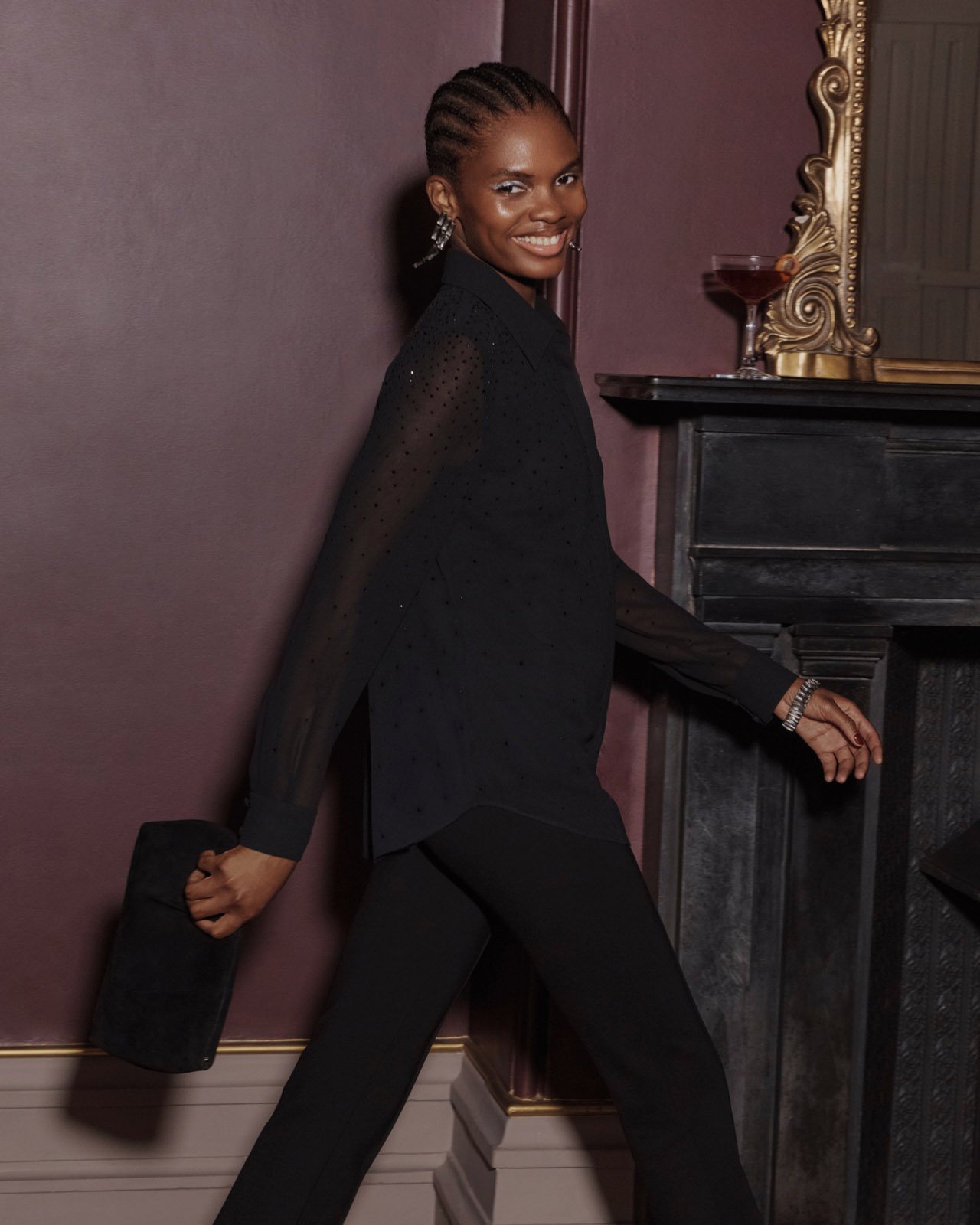 Woman wearing partywear outfits.