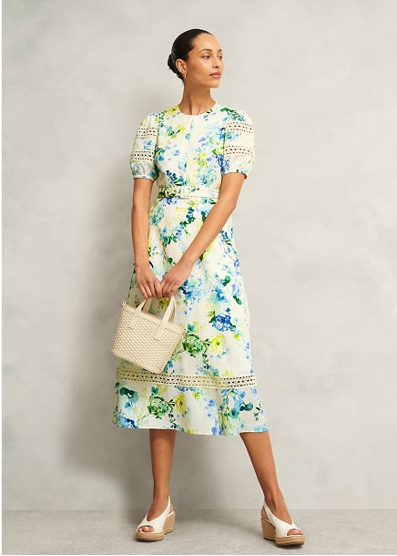 Winnie Floral Linen Dress