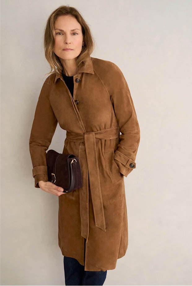 Hobbs' collection of trench coats.