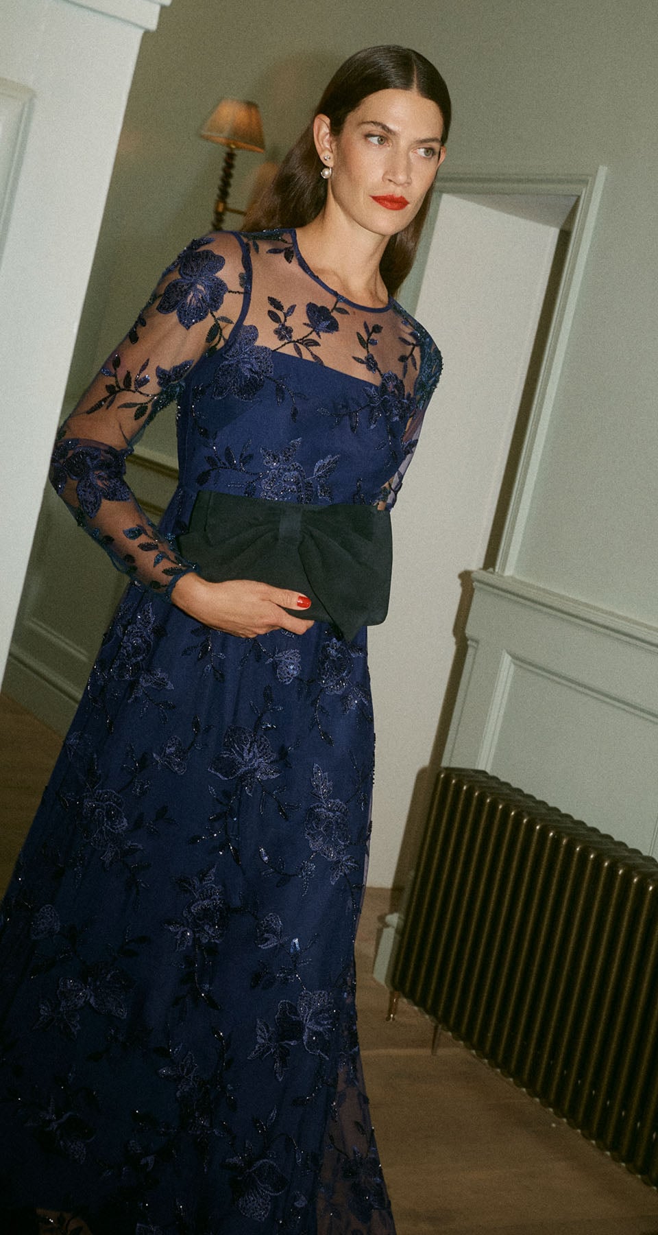 Hobbs Black Tie Dress.