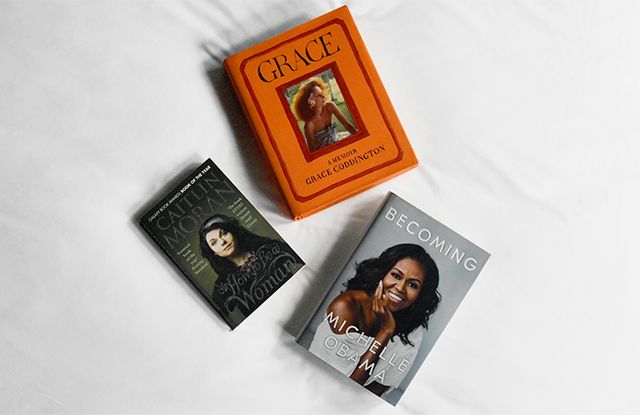 Three inspiring memoirs laid on a white background