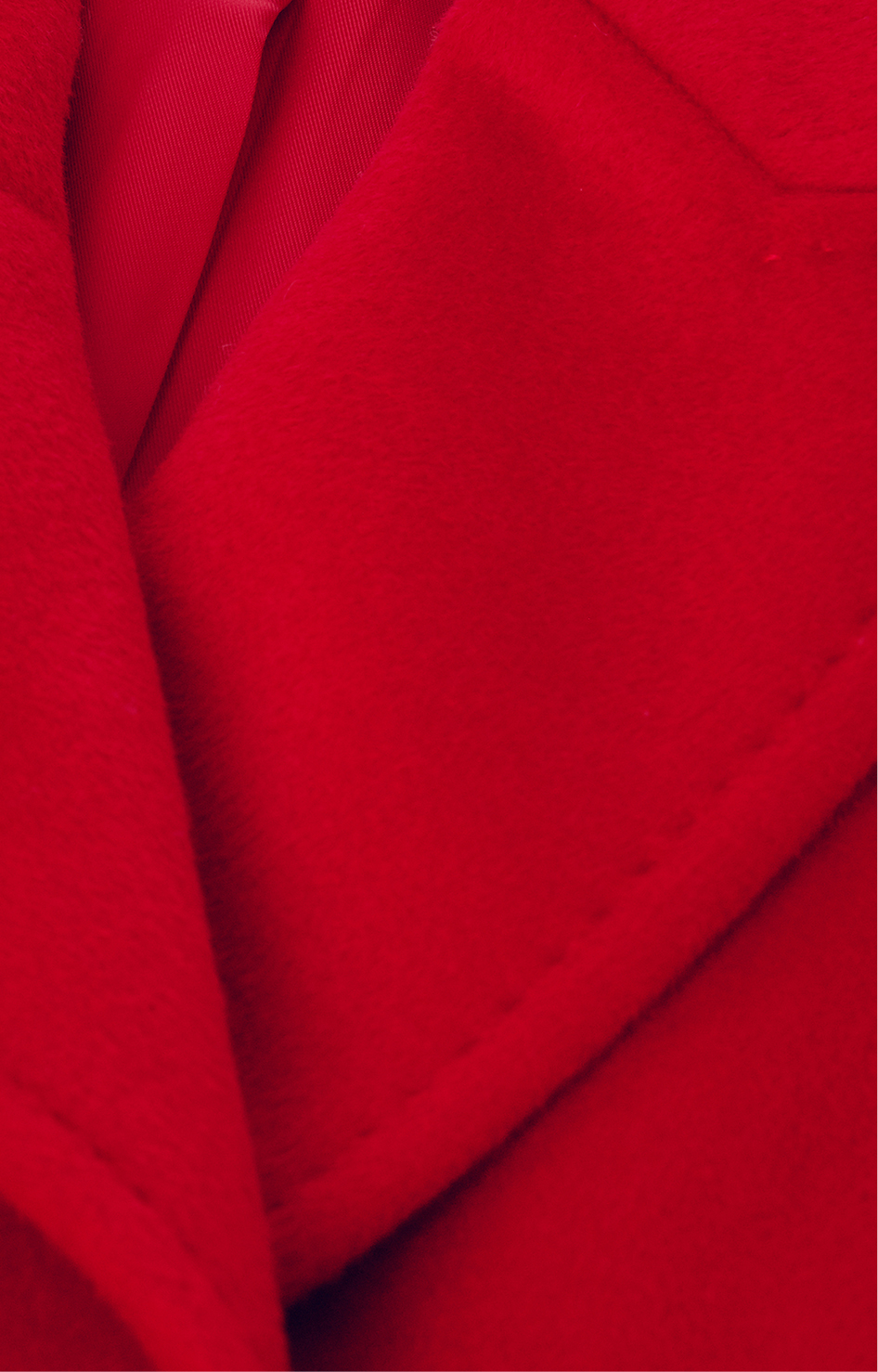 Detail of Hobb Autumn Winter Red Coat