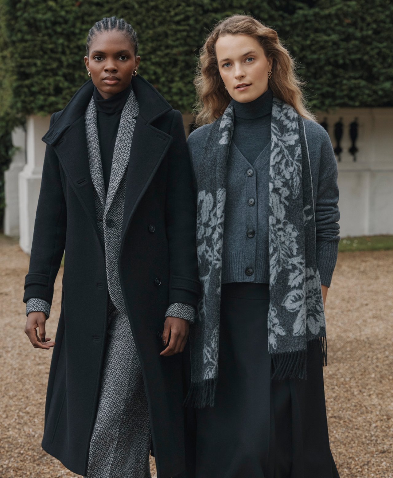Women wearing Hobbs outerwear.