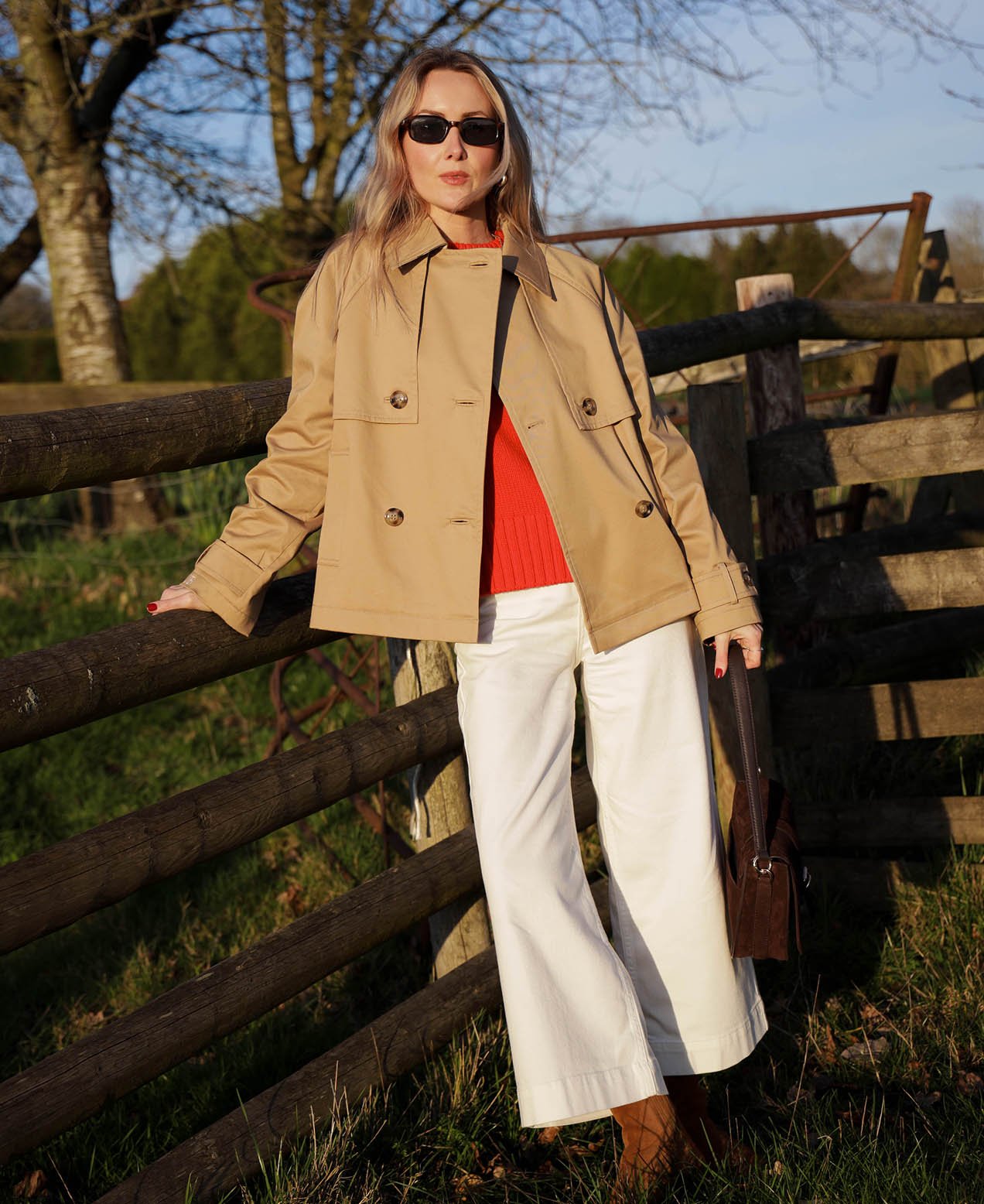 Our new cropped trench coats, as seen on @nicoleocran and @chloekathbutler.