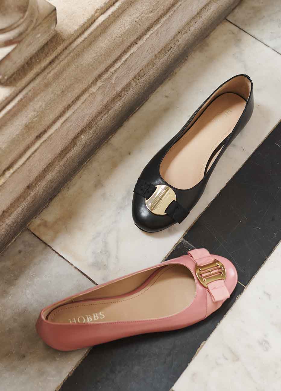 Hobbs women’s leather ballerina flats.