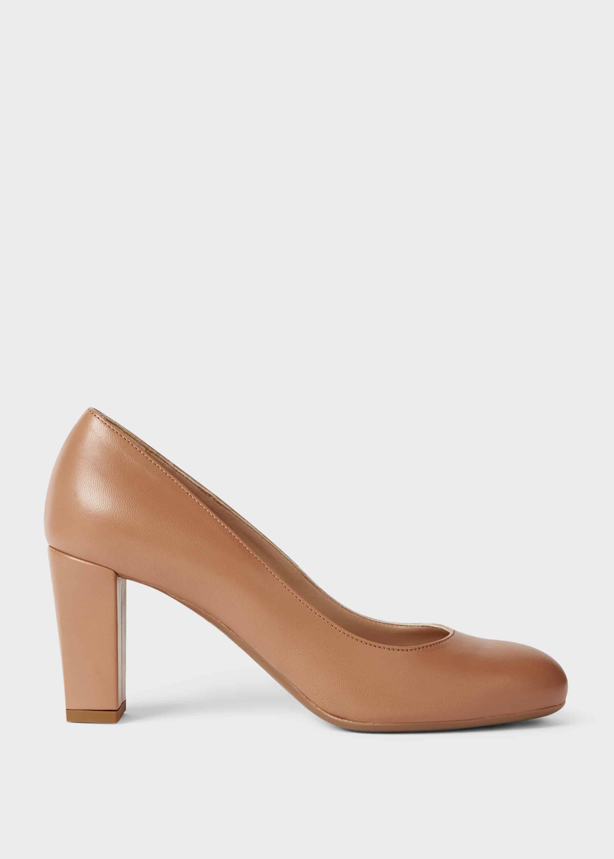 Hobbs Women Sonia Leather Block Heel Court Shoes