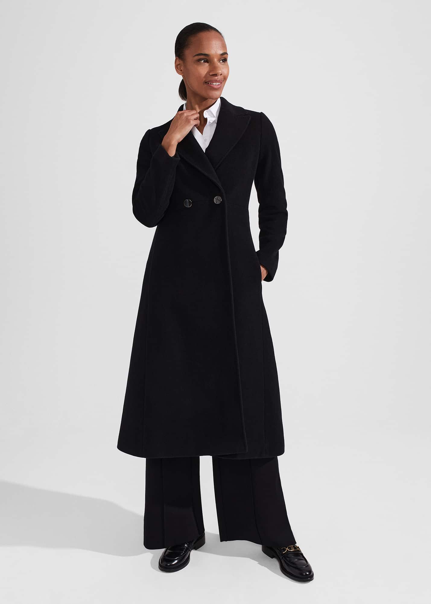 Hobbs Women's Blair Wool Blend Coat - Black