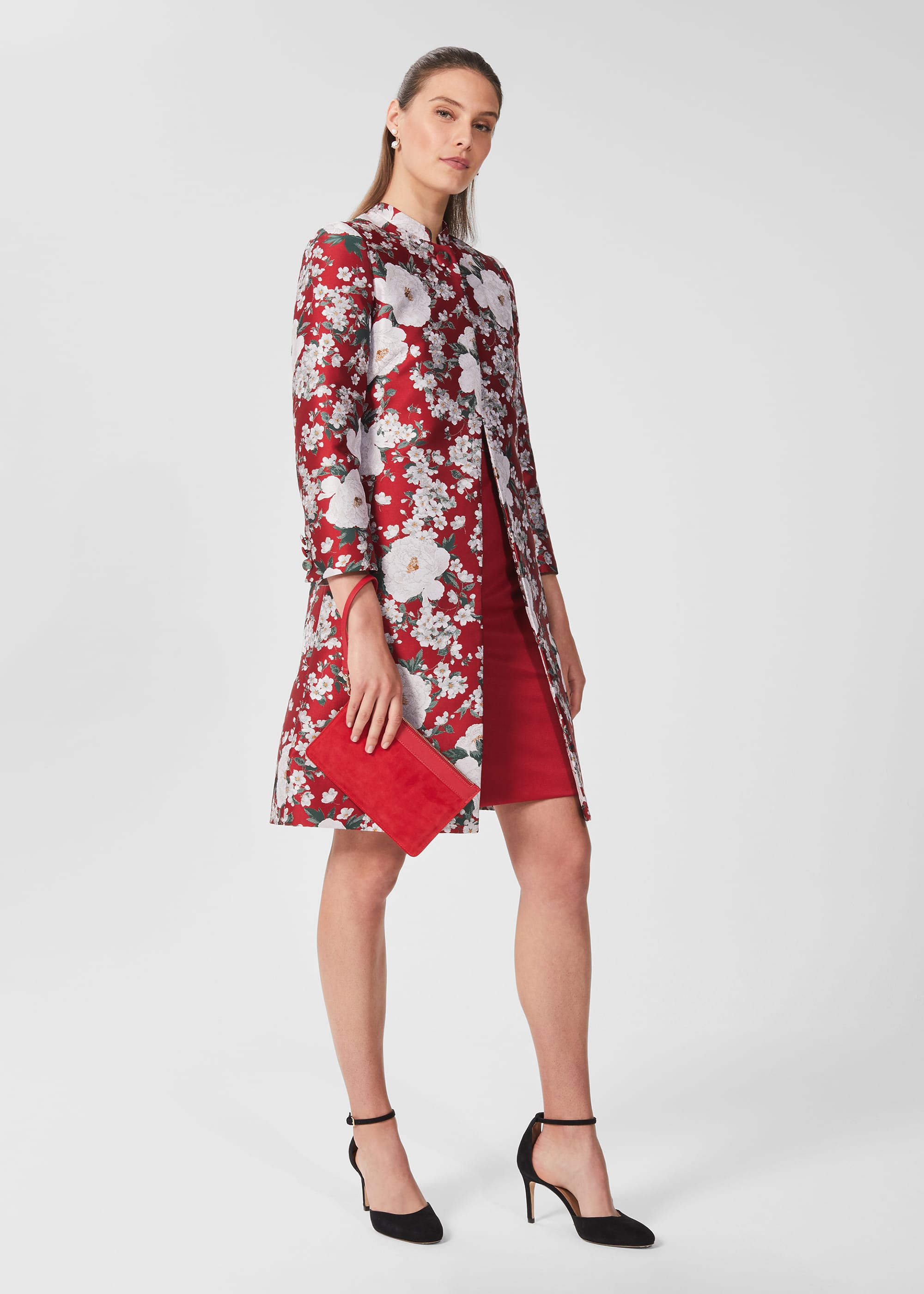 Hobbs Women Dora Jacquard Coat