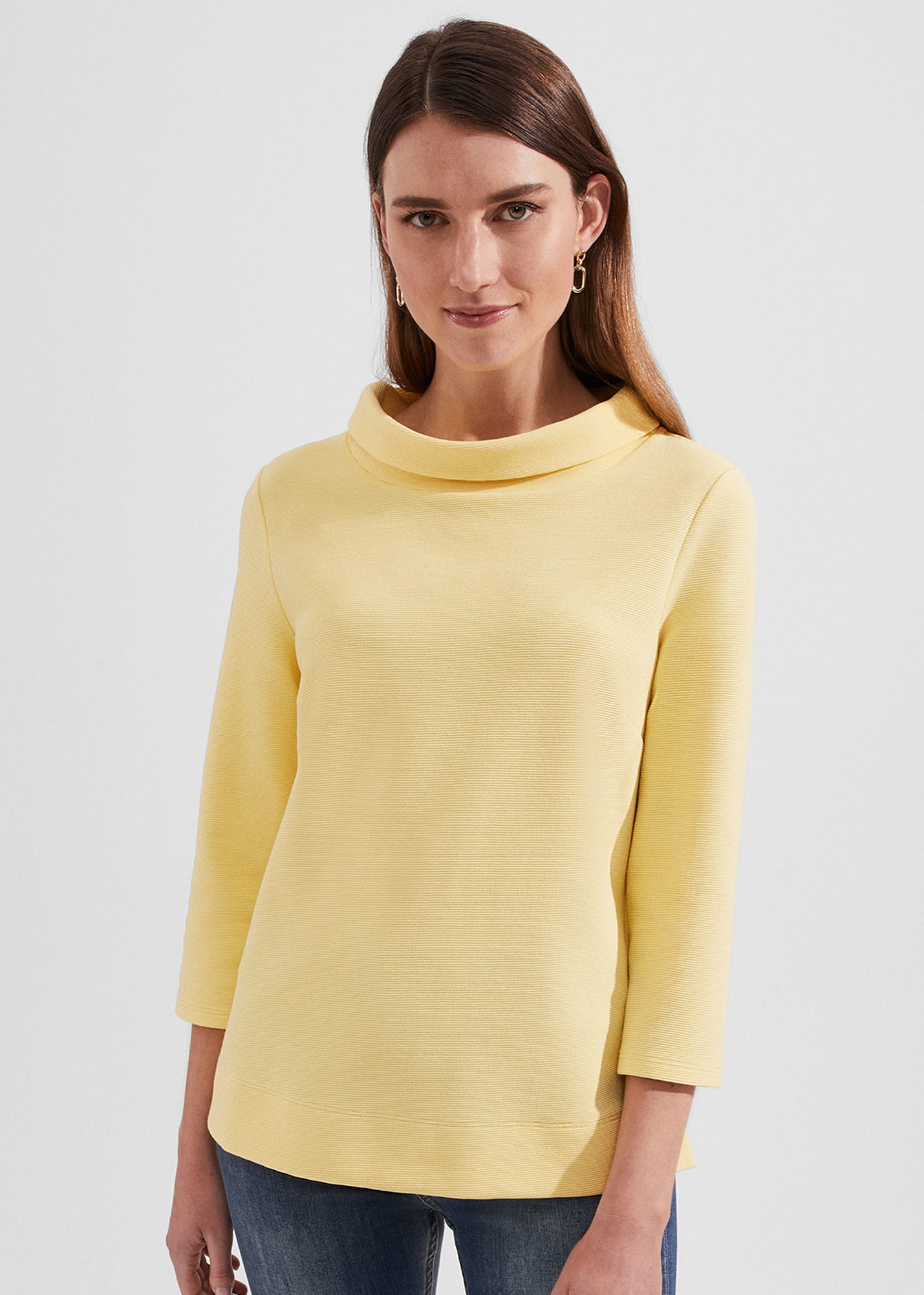 Hobbs Women's Betsy Textured Top With Cotton - Yellow - S